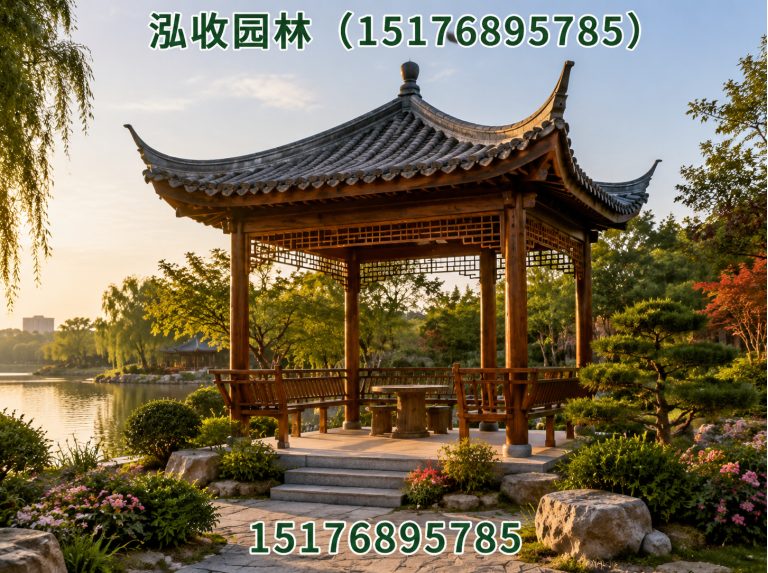 甘南防腐木凉亭展示图